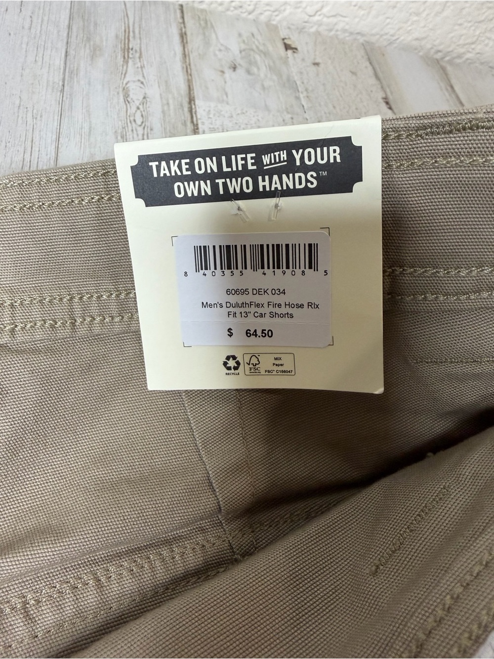 Duluth Trading Co Tan Cargo Shorts with Utility Pockets - Picture 5 of 12